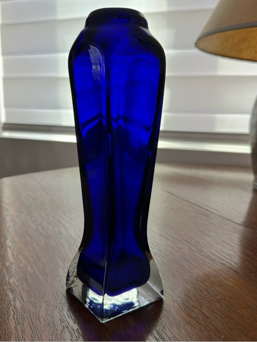 Deep Cobalt Blue Glass Vase